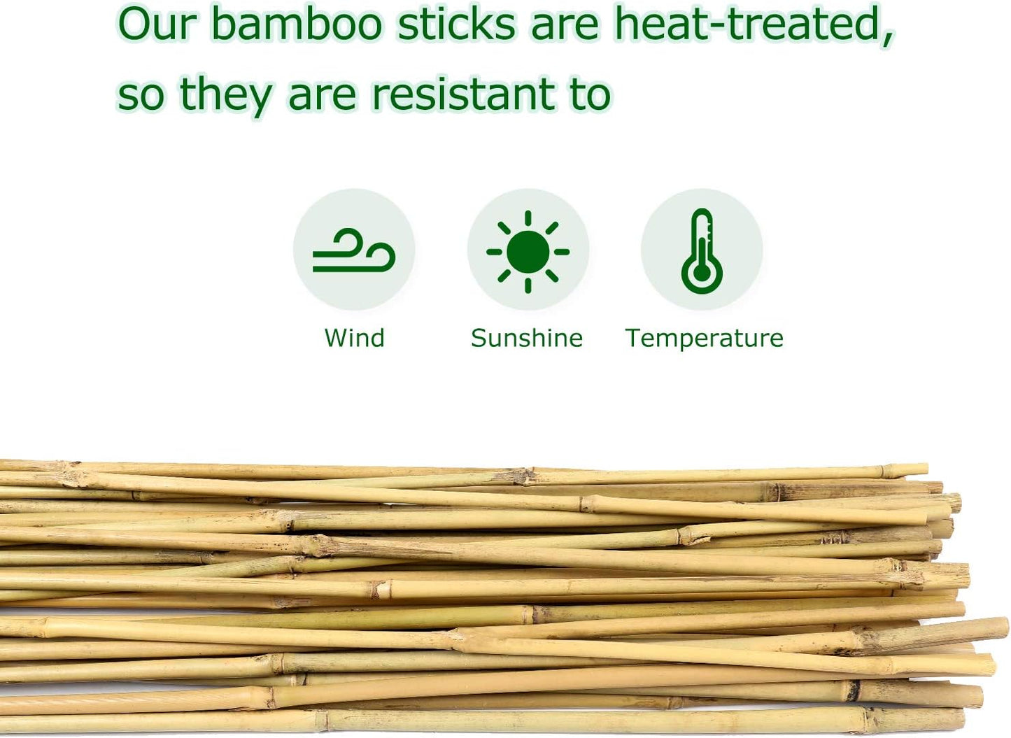 Bamboo Sticks for Plants 2 Feet Bamboo Stakes for Indoor Gardening Plant Stakes Supports Potted Plants Mini Trees Garden Stakes - Pack of 30 Bamboo Poles Natural
