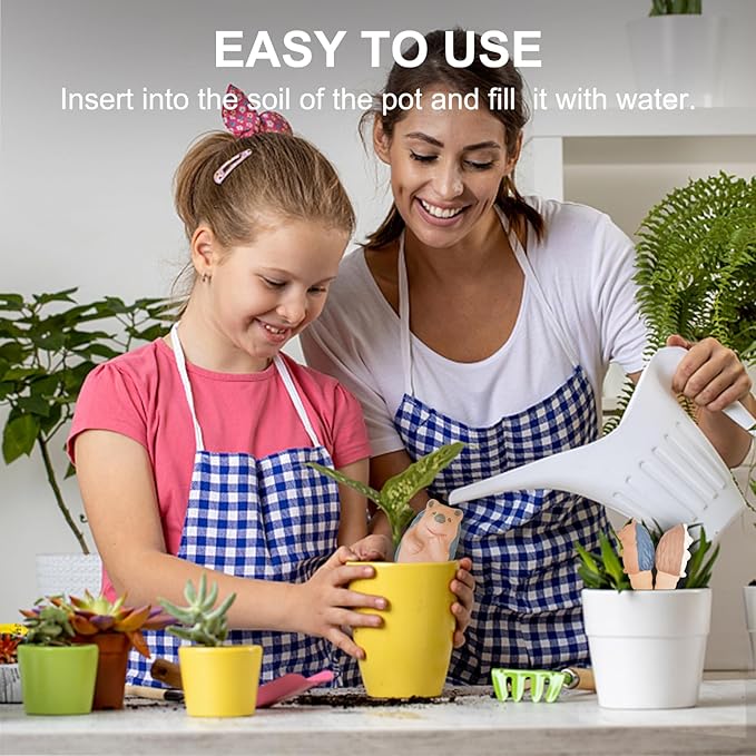 Self Watering Planter Insert Terracotta Watering Spikes Premium Plant Watering Devices Irrigation Dripper Self Watering Spikes Automatic Plant Accessories 4 Packs