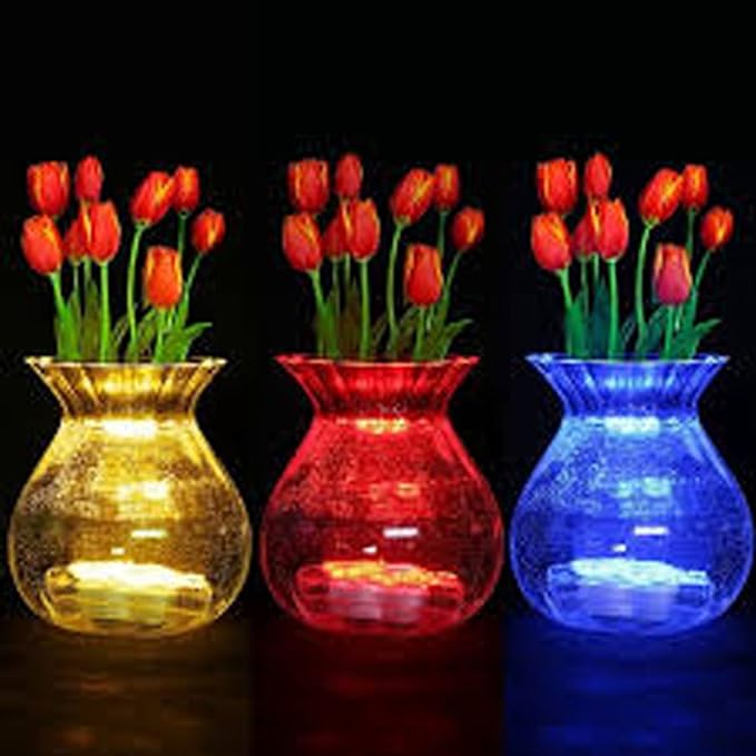 Bright LED Floral Tea Light Submersible Lights for Party Wedding (RGB(Changing Color), 60 Pack)