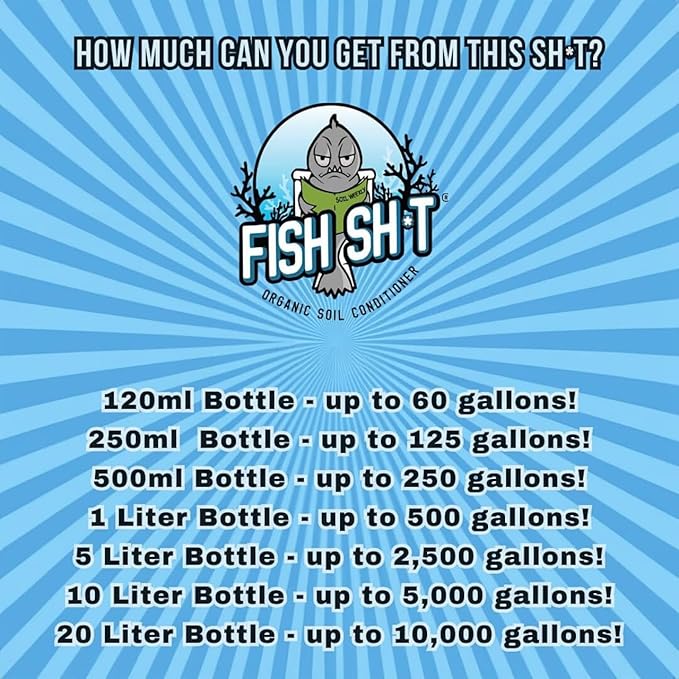 Fish Head Farms Organic Soil Conditioner for Yield and Flavor Enhancement. Improves Fertilizer Efficiency. Useful in Both Garden Soil and Hydroponics Applications - 1 Liter