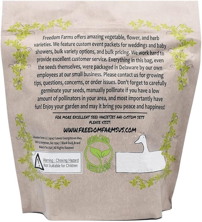 Set of 43 Assorted Vegetable & Herb Seed Packets - Over 10,000 Seeds! - Includes Mylar Storage Bag - Deluxe Garden Heirloom Seeds - 100% Non-GMO