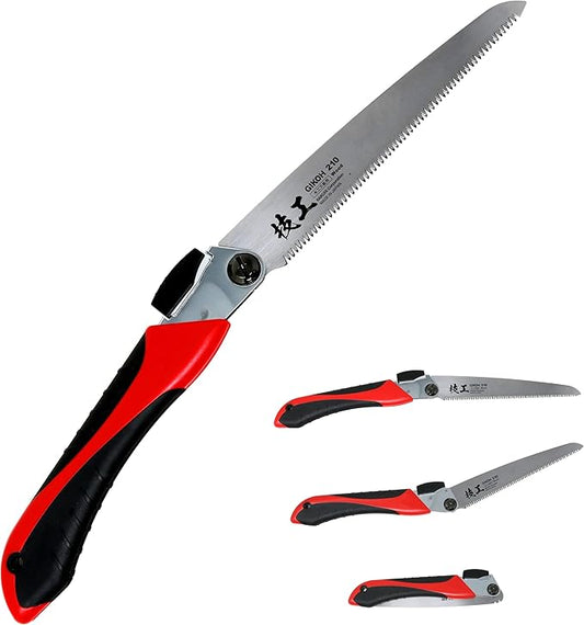 KAKURI Japanese Pull Saw Folding for Woodworking 8-1/4", Foldable Hand Saw for Wood, Timber, Raw Wood, Tree Branch, Razor Sharp Japanese Steel Blade, Made in JAPAN
