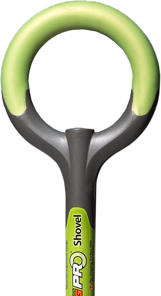 Radius Garden 202 PRO Ergonomic Stainless Steel Shovel, Original Green