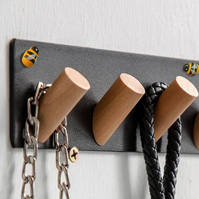 8pcs Plants Magnets Tiny Bee Pins Charms Funny Potted Plant Safe Magnets Cute House Plant Accessories,Christmas Decoration Gift for Plants Lovers (Bee)