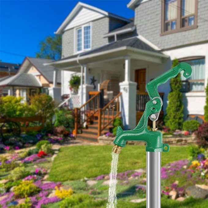 Yard Hydrant Frost Proof Outdoor Faucet Frost Free Freeze Proof Faucet for Yard Garden Farm Pasture Irrigation, Water Hydrant 3/4" Pipe Connection, 6.25ft Total Length 4' Bury