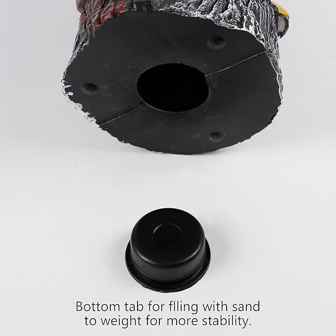 Hausse Fake Owl Decoy Bird Scarecrow Sculpture, 13.6 Inch Plastic Horned Owl Bird Deterrents, Garden Protectors, Nature Enemy Pest Repellent for Outdoor Garden Yard