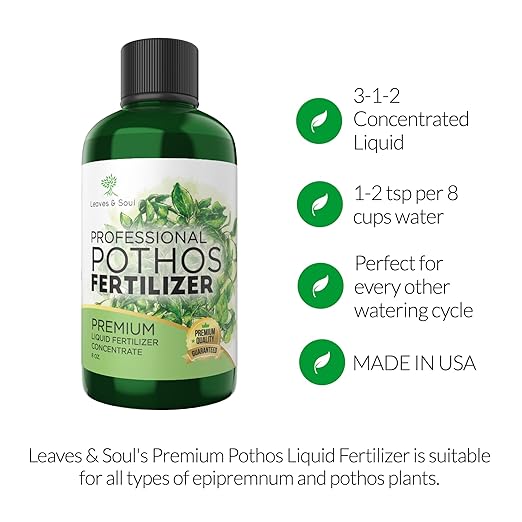 Professional Liquid Pothos Plant Fertilizer | 3-1-2 Concentrate for Epipremnums and Houseplants | Multi-Purpose Blend & Gardening Supplies | 8 oz Bottle
