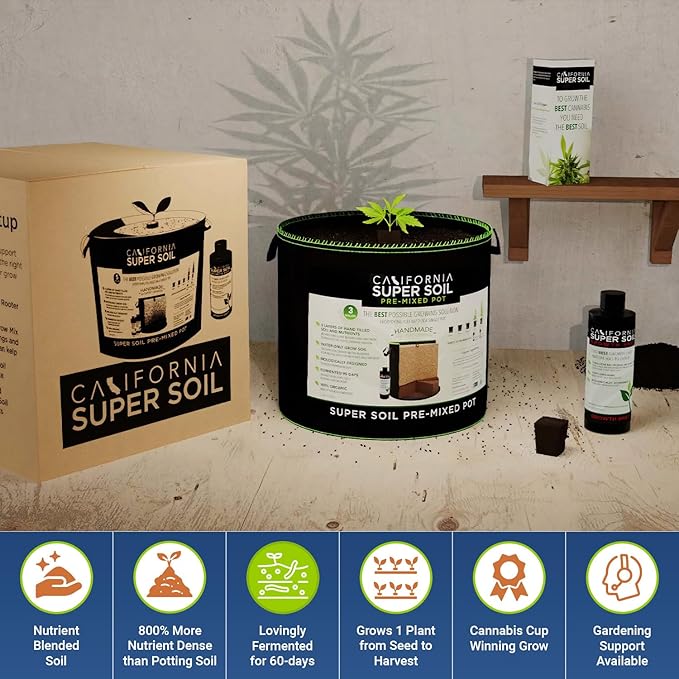 The Bud Grower | Pre-Mixed Super Soil 5 Gallon Pot | Premium 100% Nutrient Rich Organic Super Soil | Hydroponic Nutrients and Grow Supplies | All-in-One Grow Tent Kit's & Supplies