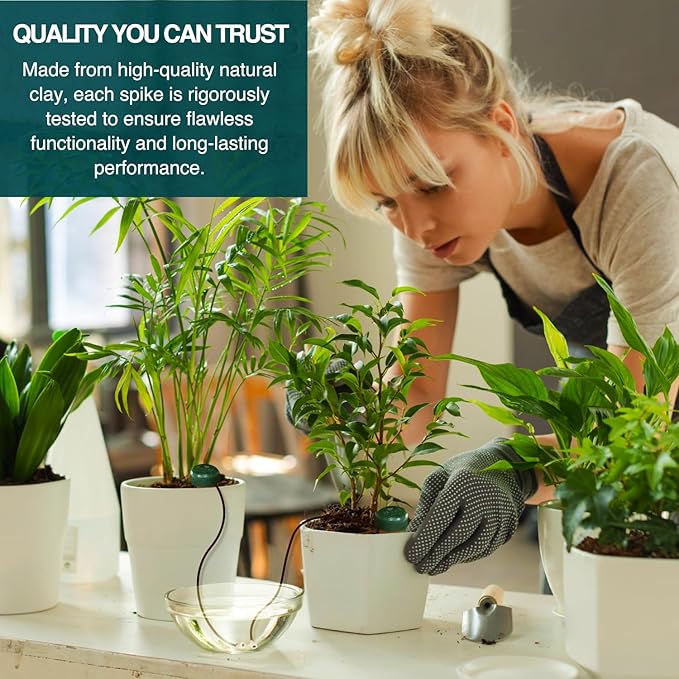 Blumat Classic Plant Watering Stakes - Self-Watering Insert for Indoor and Outdoor Plants - Automatic Slow Release Irrigation System for Potted Plants - Houseplant Care Device (6 Packs)