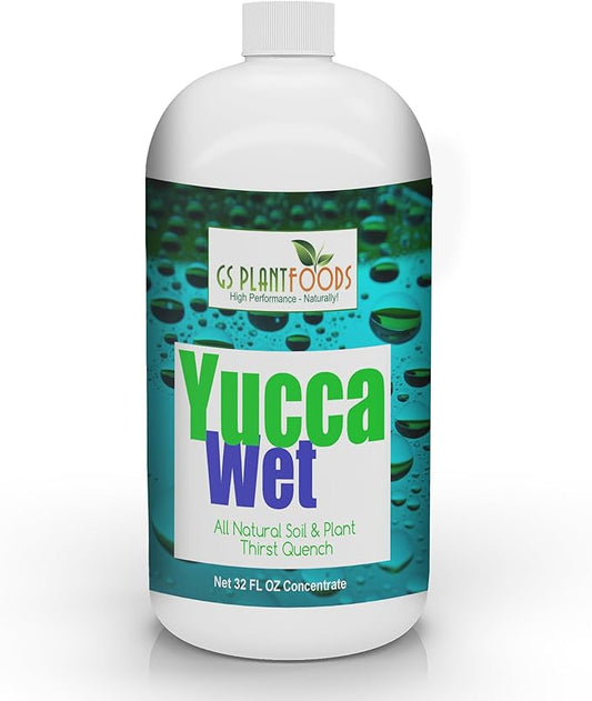 Yucca Wet, Liquid Yucca Extract- Organic wetting Agent and surfactant, Now in 32 oz Concentrate