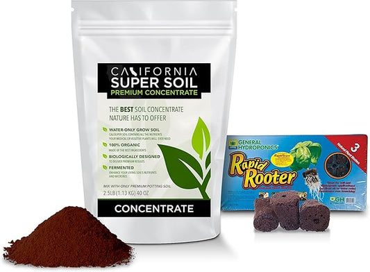 The Bud Grower | Premium 100% Organic Super Soil Concentrate | 2.5 lbs of Premium Soil Concentrate & Rapid Rooters | All-in-One Soil Amendment