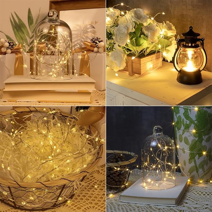 Fairy Lights Plug in,66FT 200 LEDs Waterproof Led String Lights,Twinkle Light with 8 Modes Remote for Outdoor Indoor Christmas Wedding Birthday Garden Party Decorations,Warm White