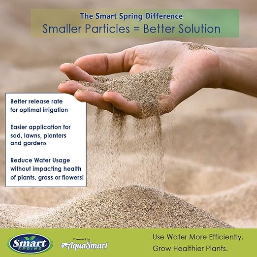Water Storing Minerals - 4-Pound Water Absorbing Granules – Reduce Plant Waterings by 50% for Indoor Pots and Outdoor Gardens – Natural Non-Toxic Magic Sand Soil Additive for Planters & Lawns