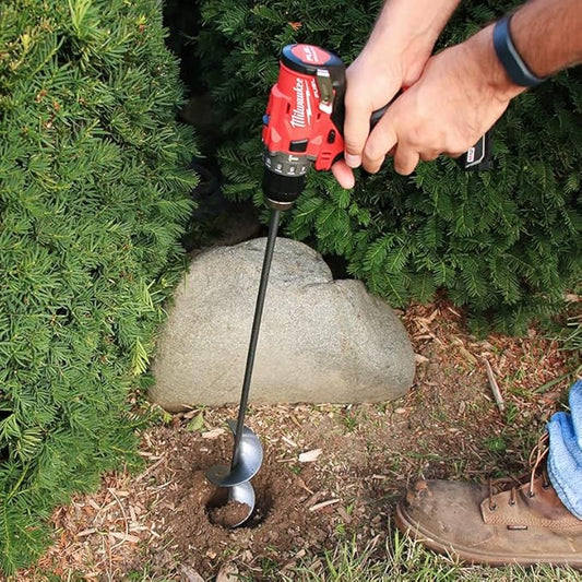 Willard & May Flower Bulb HEX Shaft Drill Planter, Non-Slip – 2.75 by 24 inch - Bulb & Bedding Plant Auger