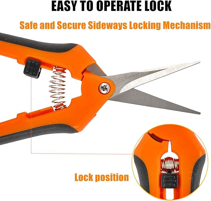 YaeCCC 12-Pack 6.5 Inch Gardening Hand Pruner Pruning Shear with Stainless Steel Blades