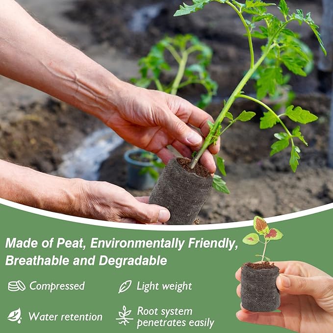 ZeeDix 300 Pcs (30mm) Peat Pellet Fiber Soil Plant Seed Starters - Seed Starter Pellets Pods Compressed Peat Pellets for Grow Herbs, Plant,Flowers and Vegetables