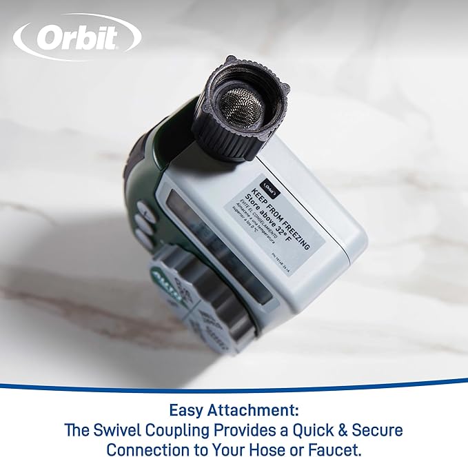 Orbit 62061N Single-Outlet Hose Watering Timer, 1 Outlet, Green