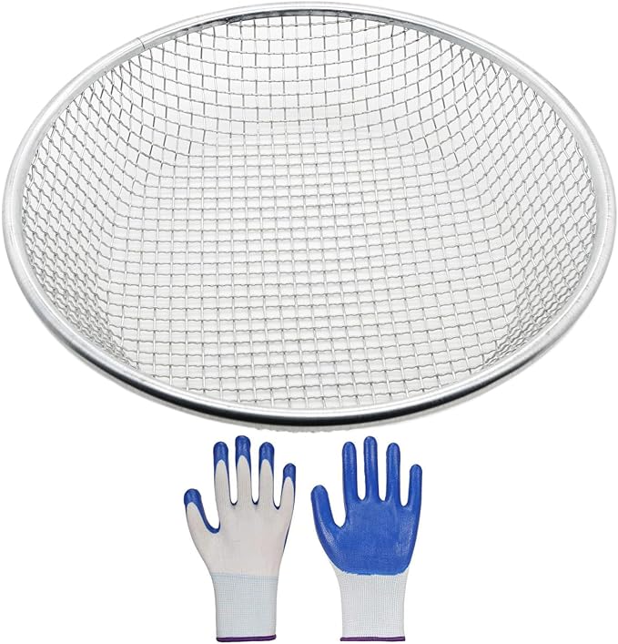 Gardening Sand Soil Compost Sifter, Sieve for Sand Rocks Dirt Compost, for 5 Gallon Bucket (1/4 Inch)