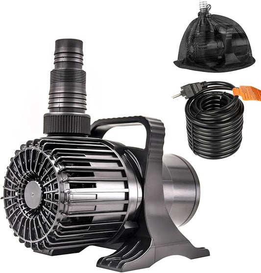 Outdoor Large 3900gph-230W 32.8FT Pond Water-fall & Kio Fish Fountain-s &Garden Pump Submersible IPX8: Long 32.8FT Cord Smart-er & Quieter Duck & Yard &Patio Ponds Pumps, 1 Barrier Pump Bag