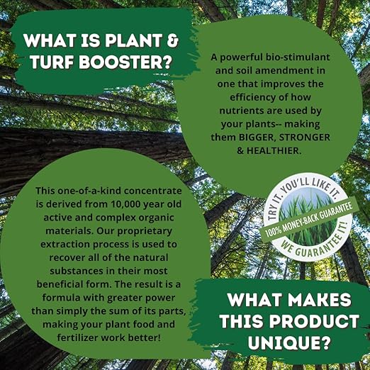 Nature's Wonder Organic Soil Conditioner & Root Booster for Plants - Concentrated Liquid Biostimulant with Fulvic Humic Acid for Plants, Potting Soil, Flowers & Lawns - 60oz