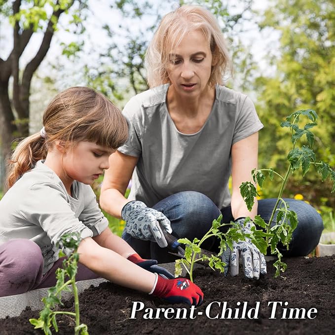 KAYGO Gardening Gloves for Women KG128SS, with Synthetic Leather Suede for Gardening and Yard Work,Water Repellent (Medium)