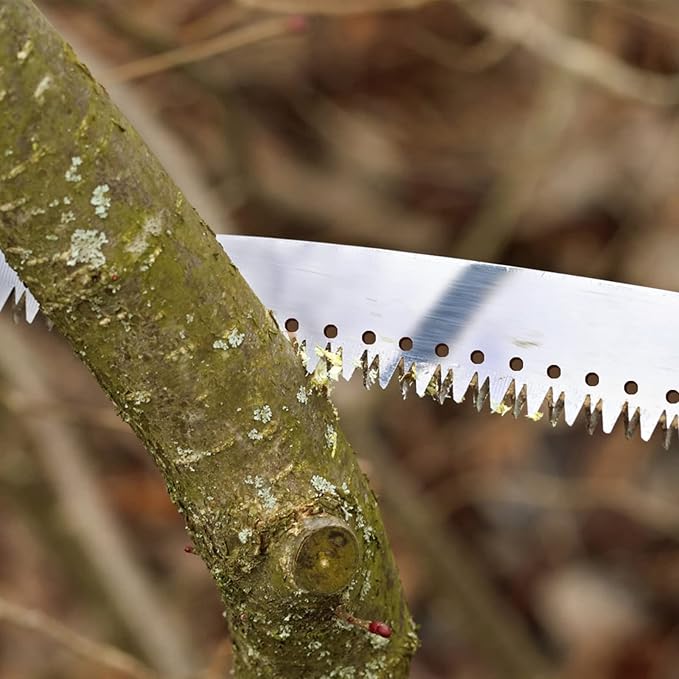 Walensee Pole Saws for Tree Trimming 10FT Lightweight Manual Stainless Steel Extension High Pole Pruning Pole Saw with Blade for Trimmer Branches Pole Cutter Pole Pruner at Forestry Yard Garden Patios