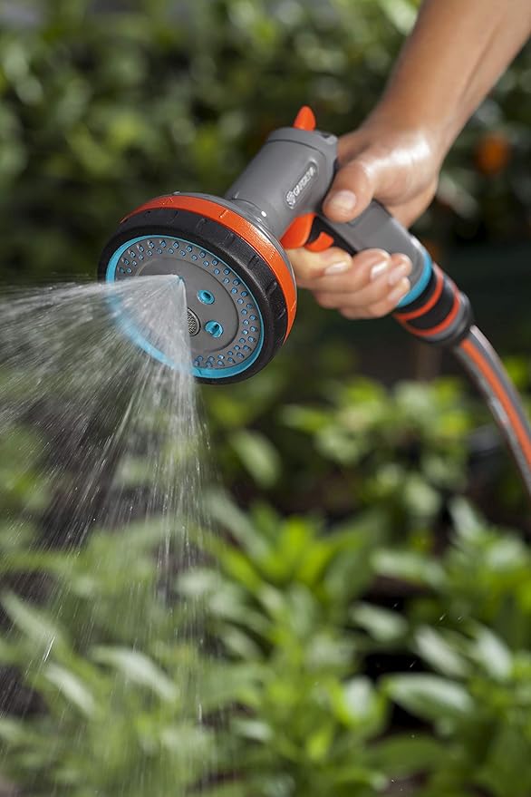 GARDENA 3715C-FP Frost Proof - Comfort Multi Sprayer (Five Spray Patterns) + Water Stop