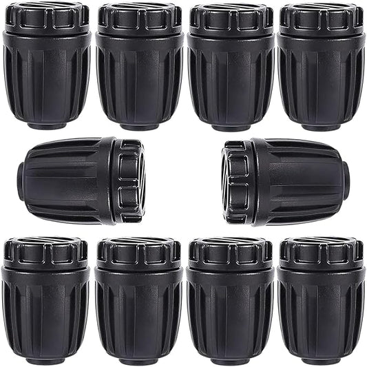 1/2 Inch Irrigation Fitting End Plug (1/2" ID x0.640" OD),10-Piece Drip Line Barb End Cap Connector, Leak-Proof Plug for Garden Irrigation Systems