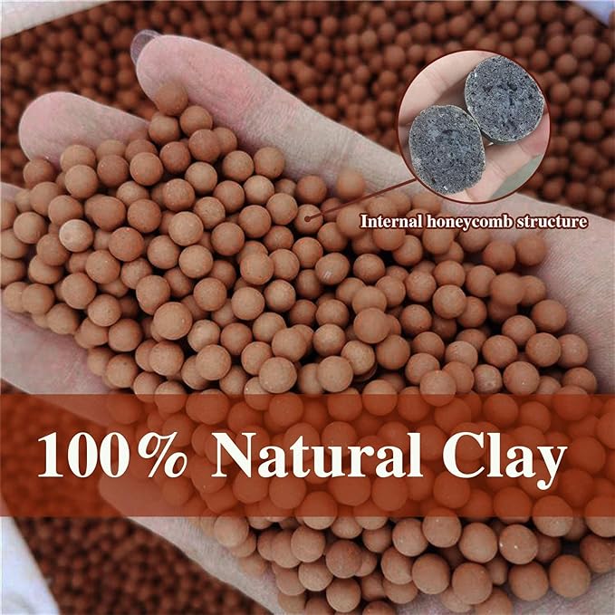 Halatool 6LB Natural Expanded Clay Pebbles for Plants 4mm-16mm Hydro Balls for Aquarium Indoor Potted Plants Premium Hydroponic Growing Media Clay Balls for Hydroponics Aquaponics