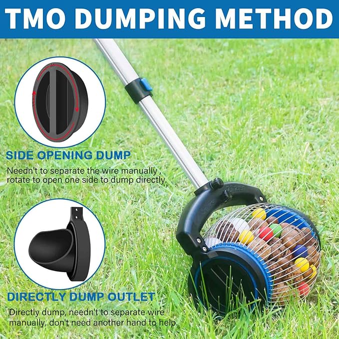 Zozen Nut Gatherer, 2 Dumping Method | Walnut Picker Upper, Pecan Picker Upper - Apply to Walnut, Pecan, Hickory, Chestnuts, Buckeyes, Nerf Balls, Golf, Pick up Objects Size 3/4'' to 1.5''; 1 Gallon