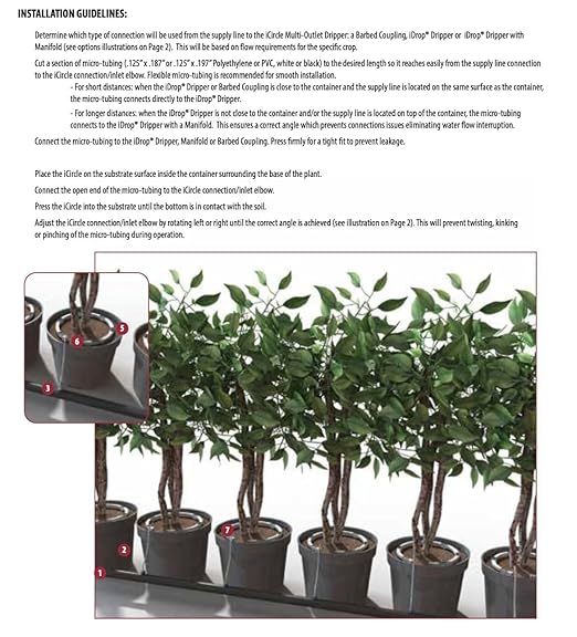 10 Pack - Premium Hevy Duty Drip Irrigation Watering Ring for 1/8" Inch Tubing, Halo, Circle, Great for Greenhouse & Commercial Grower Applications (10" Diameter Ring, 10)