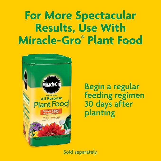 Miracle-Gro Potting Mix, For Container Plants, Flowers, Vegetables, Shrubs, Annuals, Perennials, Feeds up to 6 Months, 8 qt., 3-Pack