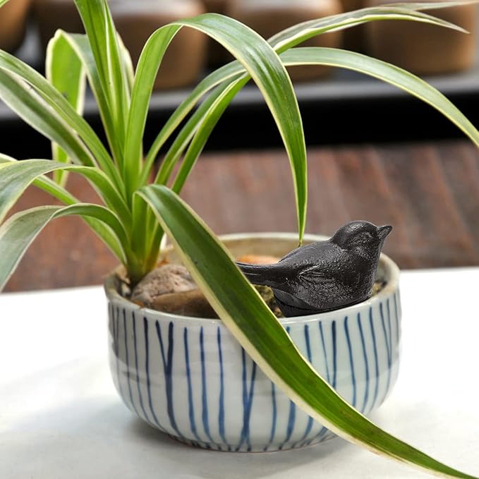 Cast Iron Key Hider, Bird Hide-a-Key Holder, Outdoor Small Garden Statues Ornament, Outside Spare Key Hider Figurine, Indoor Decoration Jewelry Trinkets Box for Ear Studs, Rings, Paper Clips