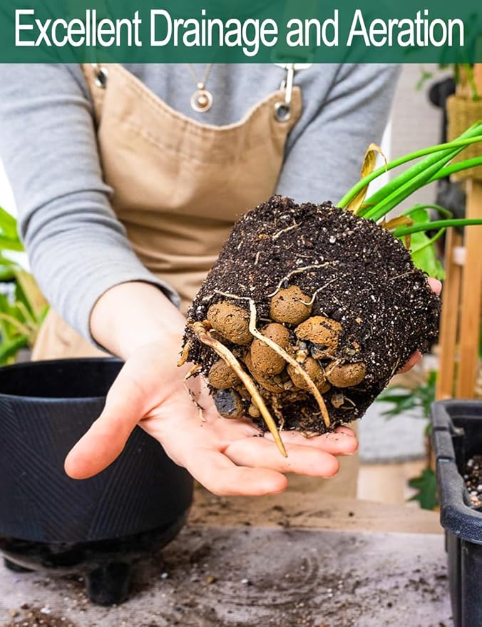 Toypopor 7qt Hydroponic Clay Pebbles, 8mm-12mm, Natural Organic Expanded Grow Media for Hydroponics, Drainage, Decoration, Aquaponics and Other Gardening Essentials