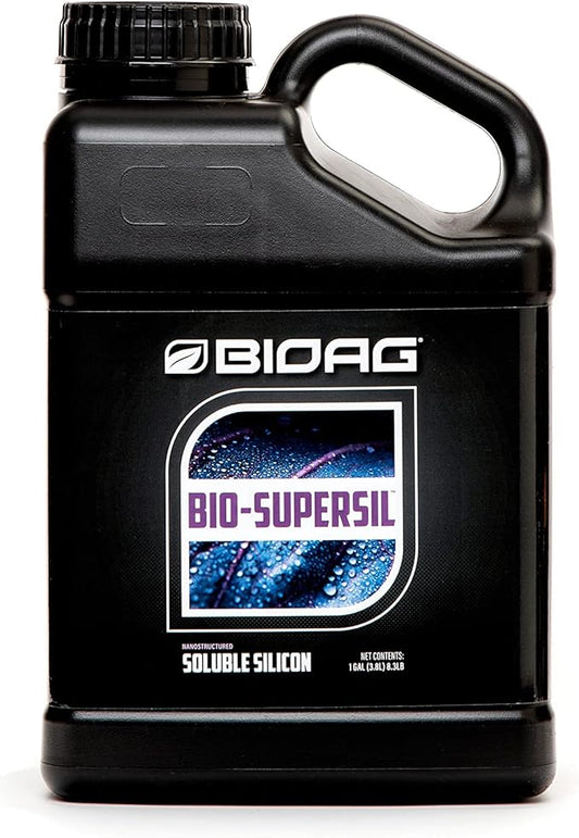 Bio-SuperSil Soluble Silicon Fertilizer (1 Gallon) for Plant Growth Soil Health nanostructured Silica hydroponic Gardening Fertilizer Organic