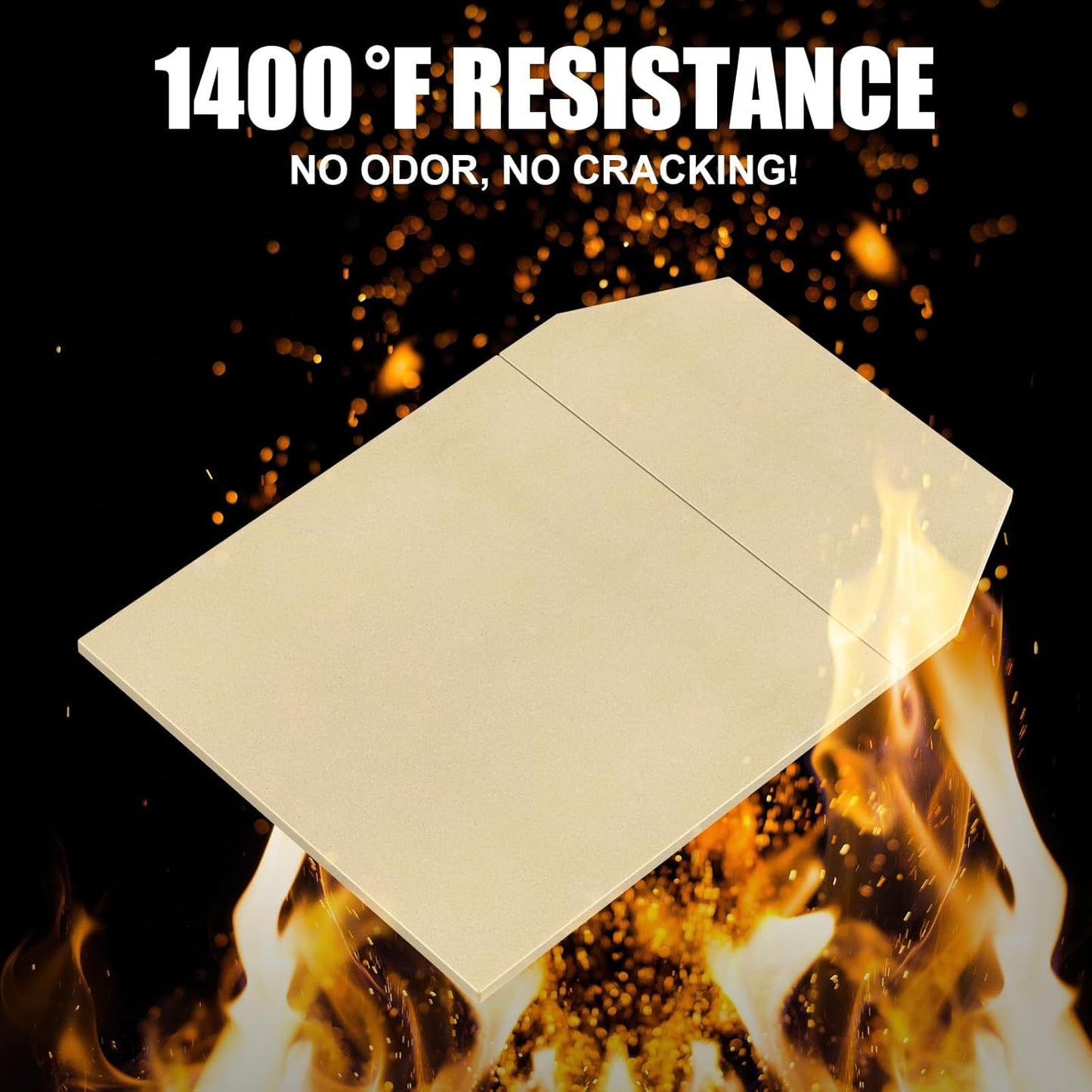 Pizza Stone Replacement for Ooni Karu 16 Multi-Fuel Pizza Oven, Heavy Duty Ceramic Grill Plate Accessories Pizza Baking Stone for Oven/Grill, Thermal Shock Resistant