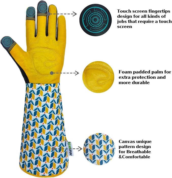 Gardening Gloves for Women and Men, Thorn Proof&Puncture Resistance Garden Gloves,Gauntlet Gloves,Gifts
