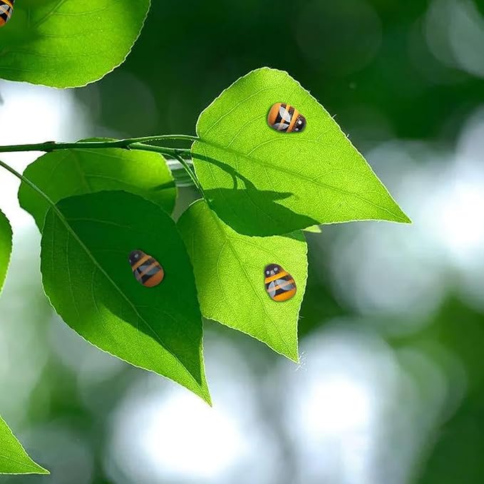 8pcs Plants Magnets Tiny Bee Pins Charms Funny Potted Plant Safe Magnets Cute House Plant Accessories,Christmas Decoration Gift for Plants Lovers (Bee)