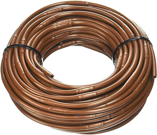 One Stop Outdoor USA Made - 1/4-Inch x Irrigation/Hydroponics Dripline with 6-Inch Emitter Spacing (Brown) (500' Foot Roll)