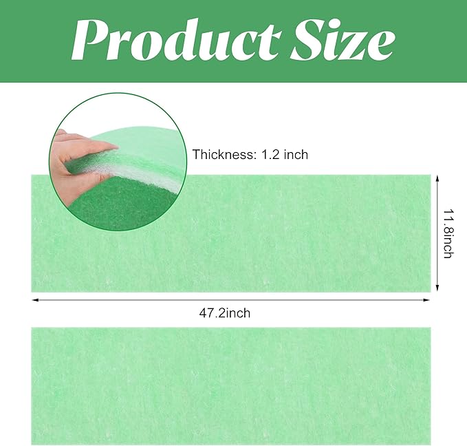 Adnee 2 Pcs Flower Pot Filler Insert-47.2" x11.8" Plant Pot Filler Material-Lightweight Planter Drainage Material for Indoor Outdoor Gardening Plants Container