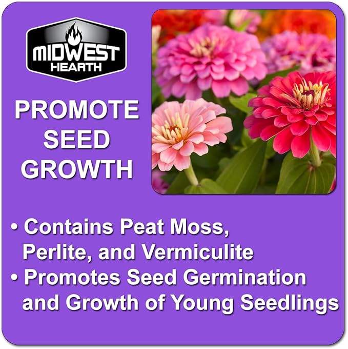 Seed Starter Natural Potting Soil Mix for Germination and Growth (Made in USA) (4 Dry Quarts)