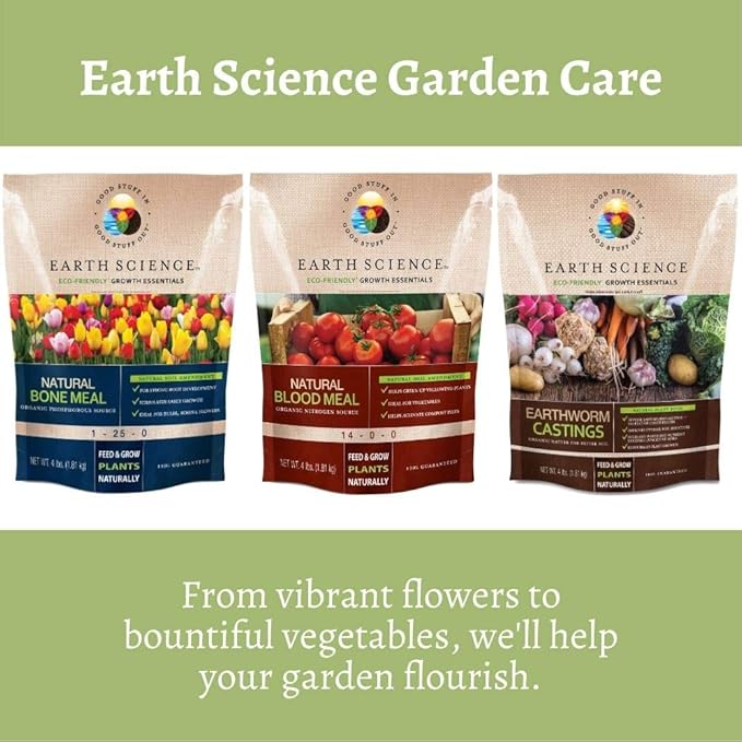 Earth Science – Earthworm Castings – Premium Plant Fertilizer for Indoor & Outdoor Plants – Soil Enhancer for Vegetable Gardens 3lb