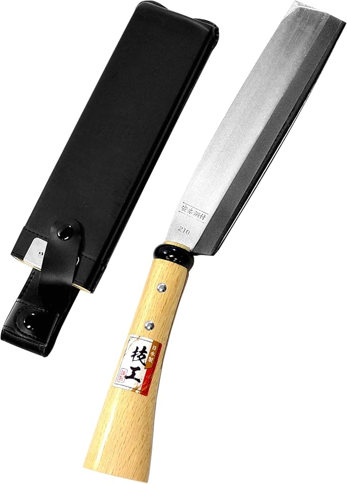 KAKURI Japanese NATA Tool Knife 8.2" Made in Japan, Bushcraft Hatchet Axe with Sheath for Camping, Outdoor, Campfire, Gardening