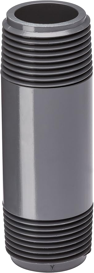 Rain Bird RISERCL05 PVC Close Threaded Nipple, 1/2" Male Pipe Thread, 1” Long, Black