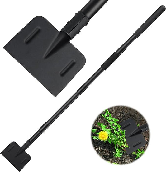 Multifunctional Garden Cleaning Shovel, Heavy Duty Steel Flat Shovel with 67" Adjustable Handle, Gardening Scraper Shovel, Outdoor Spade Tool for Weeding, Lawn Edging, Digging, Ice Removal