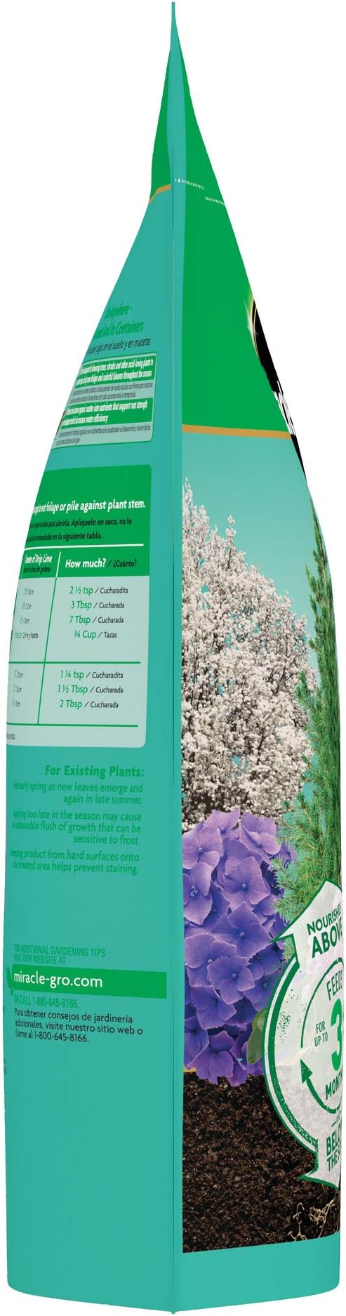 Miracle-Gro Shake 'N Feed Flowering Trees and Shrubs Plant Food, For In-Ground and Container Plants, Acid-Loving Flowering Plants, 8 lbs.