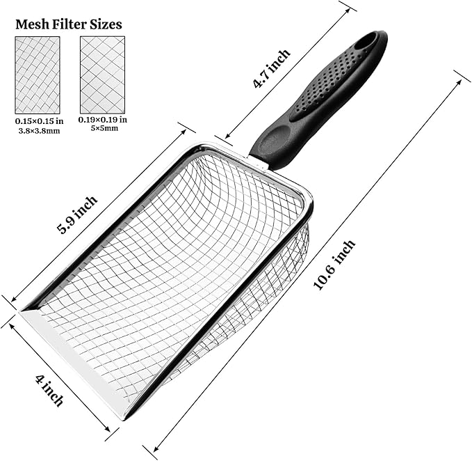 Soil Sifter for Gardening Pack of 2, Gardening Sand Soil Sifter Compost Sifter with Handle,Two Garden Sifters 3.8/5mm Mesh,Rocks Sifter Dirt Sifter Soil Sifter Shovel,Ideal for Gardening