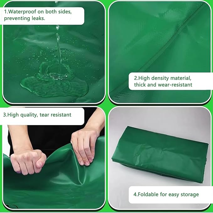 Water Storage Bladder 29Gal/110L Portable Large Capacity Water Storage Containers,Foldable Emergency Water Tank Water Bag W/Spigots and Overflow Kit for RVs, Fire Prevention, Irrigation