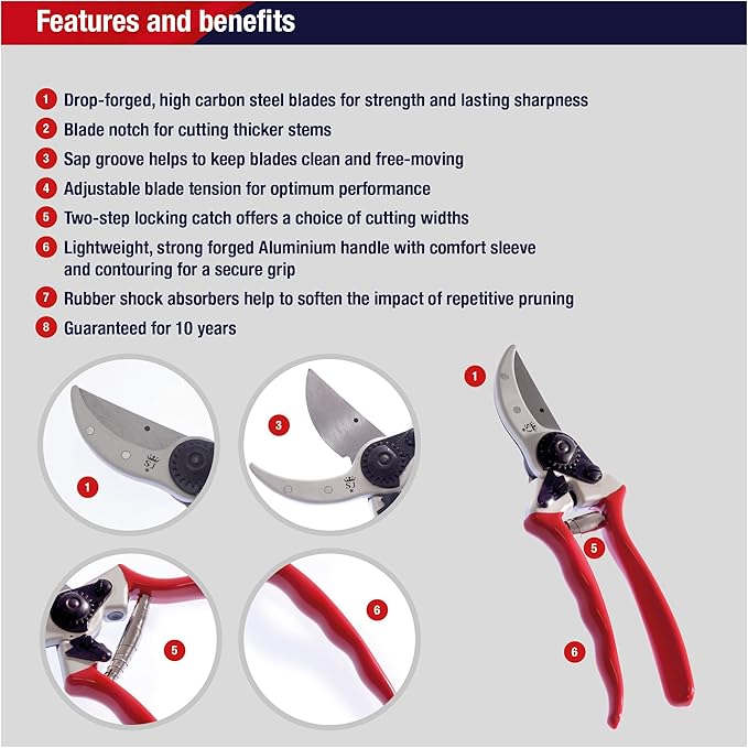 Spear & Jackson 6659BS/13 Razorsharp Heavy Duty Forged Bypass Pruners