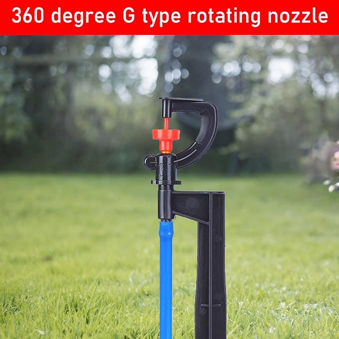 Watering Sprayer, 20pcs G‑Type 360 Degree Rotation Sprinkler Watering Spray Nozzle Gardening Lawn Micro-Sprayers System